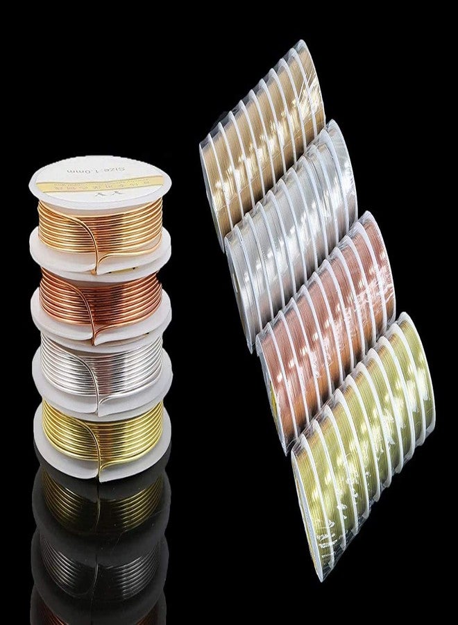 دي آي واي كرافتس مجموعة أدوات يدوية فضية، 3 لفات 0.4 مم، أسلاك نحاسية وذهبية جديدة بأحجام 0.3/0.4/0.5/0.6/0.8/1 مم، مناسبة لصنع الخرز والأساور والقلائد (فضي، 3 لفات 0.4 مم) - Image 4